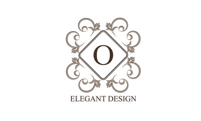 Vintage monogram with the letter. An elegant logo for a store, office, restaurant, boutique, hotels. Vector illustration