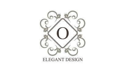Vintage monogram with the letter. An elegant logo for a store, office, restaurant, boutique, hotels. Vector illustration