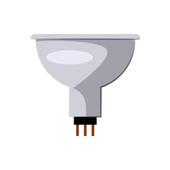 Led light bulb flat icon. Fluorescent lamp, low energy lamp, energy saving. Light bulbs concept. Vector illustration can be used for topics like electricity, power, ecology