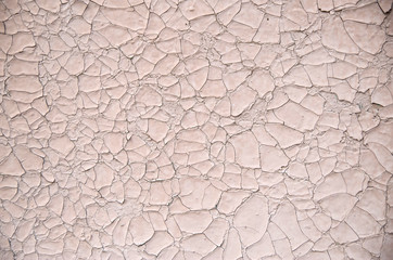 Old flaking painted wall closeup