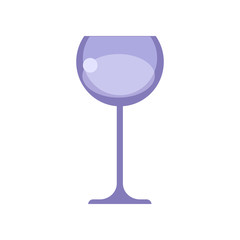 Wineglass flat icon. Wine, toast, alcoholism. Alcohol concept. Vector illustration can be used for topics like drinks, restaurant, bar