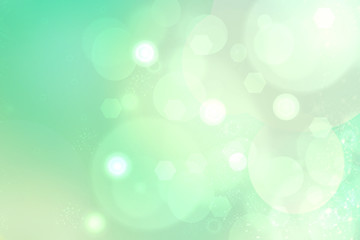 Abstract green illustration. Abstract colorful light green and white bokeh lights background texture. Space.