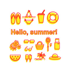 Hello summer vector