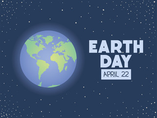 Naklejka premium world planet earth day celebration
