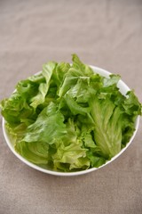 fresh green salad in a bowl