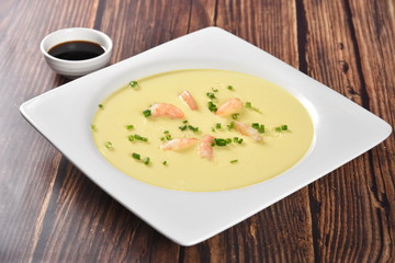 vegetable soup in white bowl