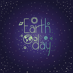 Obraz na płótnie Canvas group of planets earth day celebration