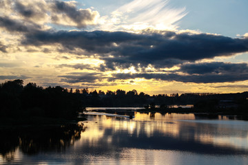 evening river