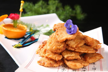 pancakes with cream and fruits