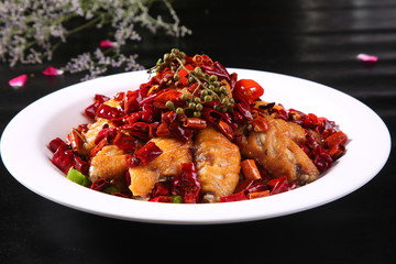 Fototapeta premium chicken with rice and vegetables
