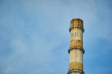 chimney on blue sky