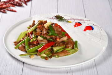 salad with meat and vegetables