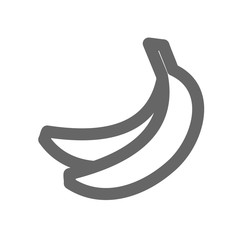 Banana outline icon. Banana fruit sign