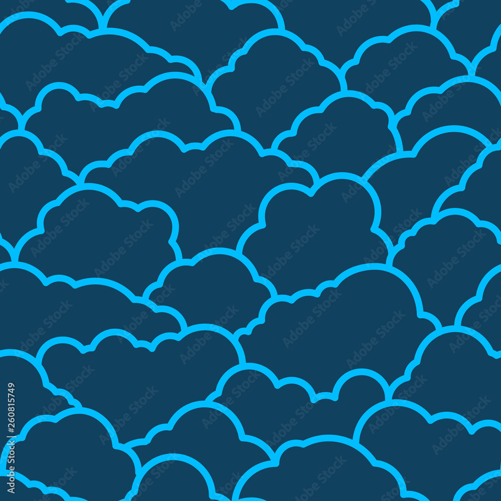 Aufkleber vector clouds seamless pattern
