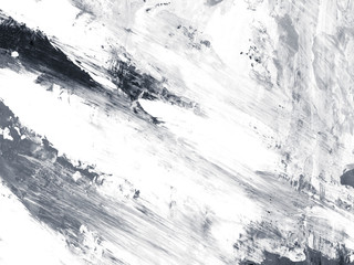 Black and white creative abstract hand painted background, brush texture