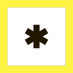 Fototapeta premium ambulance sign vector icon. flat design