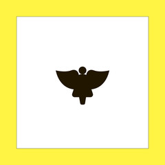 angel vector icon. flat design