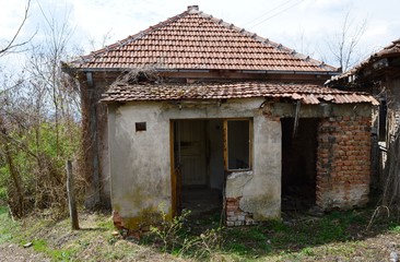 an old abandoned house in the village