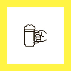 beer vector icon. flat design