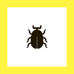 beetle vector icon. flat design