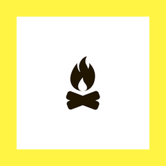 bonfire vector icon. flat design