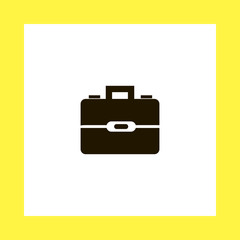 briefcase vector icon. flat design