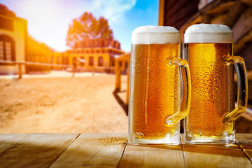 Summer beer and free space for your decoration. 