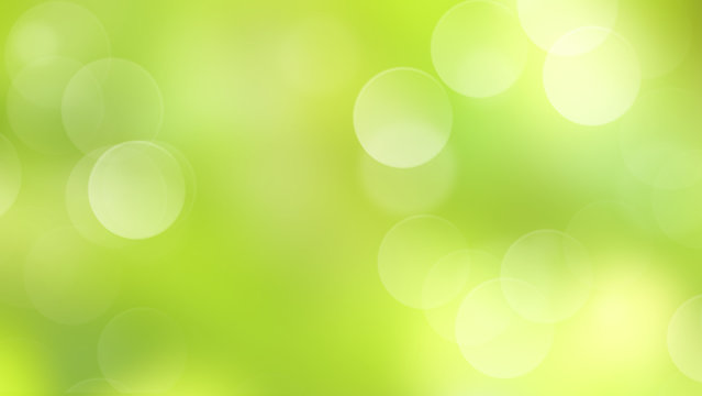 Abstract green background with bokeh