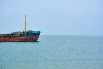 ship in the sea