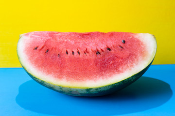 Watermelon on colorful background