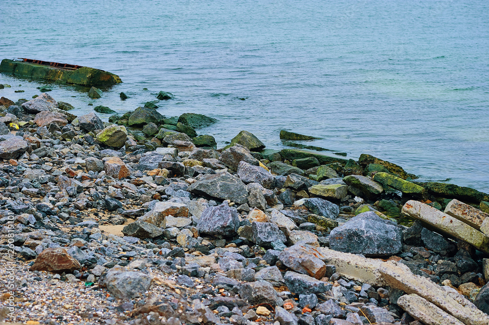 Wall mural stones in the water