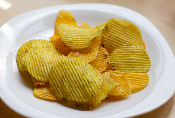 chips on a plate