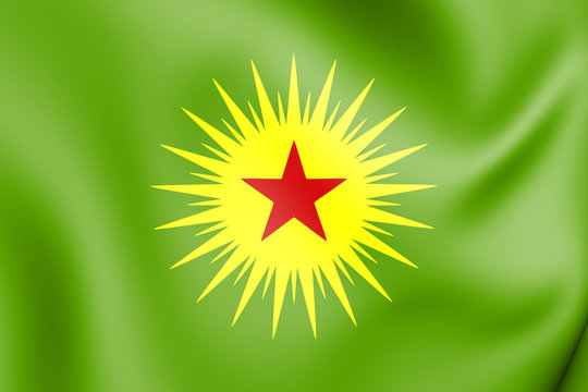 3D Flag of Koma Civaken Kurdistan.