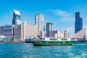 City view of Kowloon peninsula at day time.