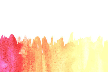 Border of abstract watercolor art hand paint on white background. Watercolor background