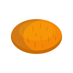 Brown potato illustration. Picnic, barbeque, outside. Grill party concept. Vector illustration can be used for topics like eating, food, grill picnic