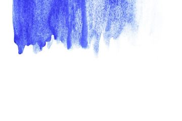 Border of abstract watercolor art hand paint on white background. Watercolor background