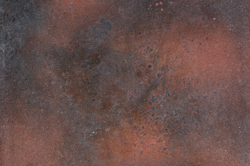 Old rusty metal tray texture. Background image with copy space, top view