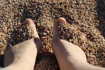 Mis pies en las arenas de la Costa Brava