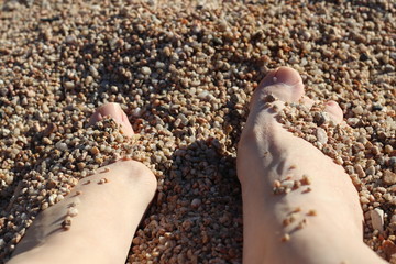 Mis pies en las arenas de la Costa Brava