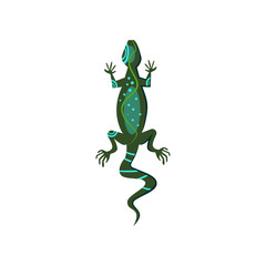 Obraz premium Mexican lizard illustration. Symbol, tradition, ornament. Ethnos conacept. Vector illustration can be used for topics like decoration, antique, mexican