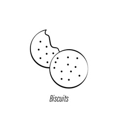 coffee biscuits hand draw icon. Element of coffee illustration icon. Signs and symbols can be used for web, logo, mobile app, UI, UX
