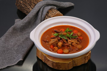 soup with meat and vegetables