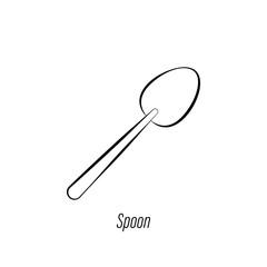 coffee spoon hand draw icon. Element of coffee illustration icon. Signs and symbols can be used for web, logo, mobile app, UI, UX