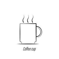 coffee cup hand draw icon. Element of coffee illustration icon. Signs and symbols can be used for web, logo, mobile app, UI, UX