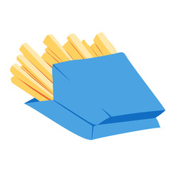 Cartoon illustration of french fries