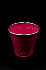 red plastic bucket