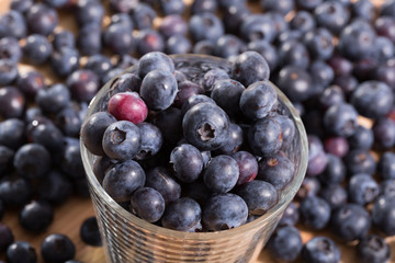 Heap of fresh blueberries