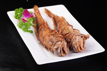 grilled salmon steak with sauce and vegetables