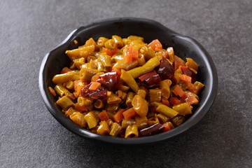 baked beans in a bowl